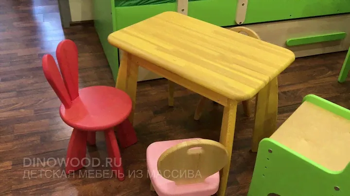 Детский стул и столик | Стульчик зайкины ушки и столик, стульчик от года