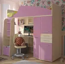 Детская мебель с кроватью и столом Малыш 4