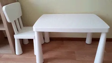 Стол и стул IKEA MAMMUT для детей.