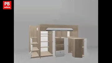 Детская кровать-чердак Астра 11 сонома