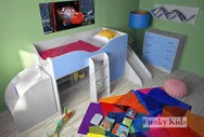Детская мебель Фанки 6 с горкой и тумбой в виде лестницы - комод 13/5 - полка 13/11 СВ
