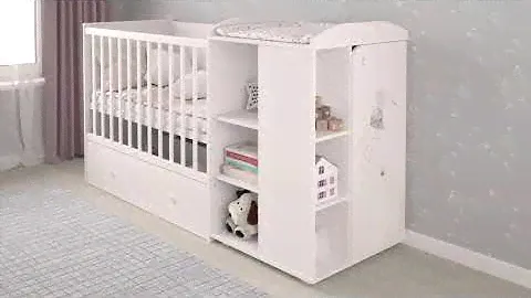 Кроватка трансформер детская Polini kids French 800 с комодом
