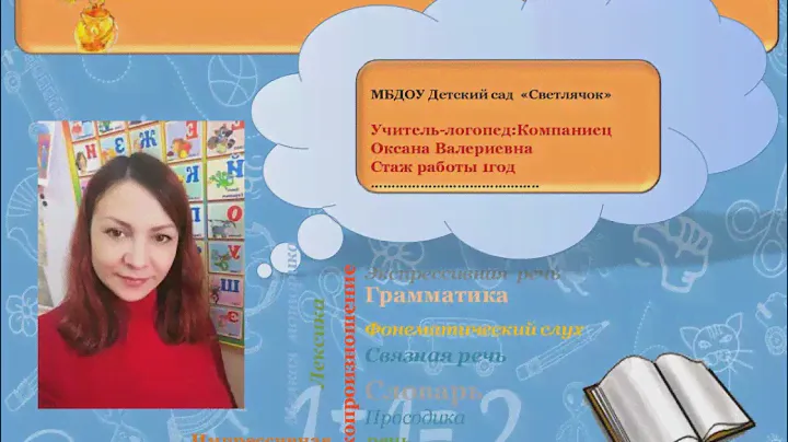 Кабинет учителя-логопеда Компаниец О. В.